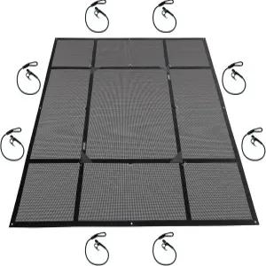 SPIDER 픽업 트럭 침대 방수포(7피트 1인치 W x 7피트 6인치 L) - 헤비 듀티 블랙 메시 카고 네트 커버