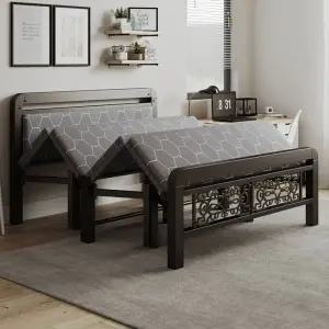 철제 침대프레임 싱글 세트 간이침대 이동식 평상