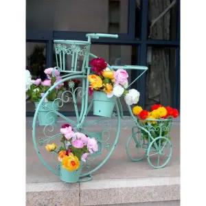 야외 꽃화분 빈티지 꽃수레 장식품 펜션 자전거 진열
