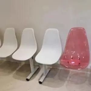 야외 벤치 버스정류장 5인 클리어 플라스틱 공원 의자