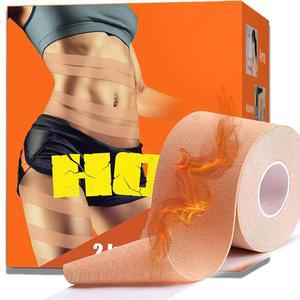 Akissos Heat Hot 키네시올로지 테이프 패드 패치 다목적 테이프, 등, 어깨, 무릎, 관절용, 1초 활성화 가열, 24시간 따뜻함, 너비 5.1cm(2인치), 높이 4.9m(16.5피트)