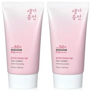 톤업 선크림 메이크업베이스 썬크림 50ml 2개 자외선차단제 SPF50+PA++++