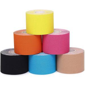 Kinesiology 테이프 6롤, 부상 근육 및 관절 지지를 위한 방수 키네틱 테이프, 5.1cm(2인치) x 4.9m(16.4피트) 롤 (멀티컬러)