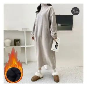 마미누리후리스 지퍼 롱원피스 빅사이즈 여성의류 겨울 임부복 임산부 177141