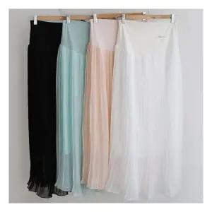 마미누리J.주름롱쉬폰스커트 임산부 쉬폰 롱스커트 플리츠치마 177139