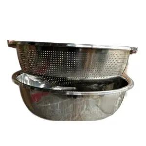 대형 채반 업소용 김장 스텐망 채망 소쿠리 원형 대야