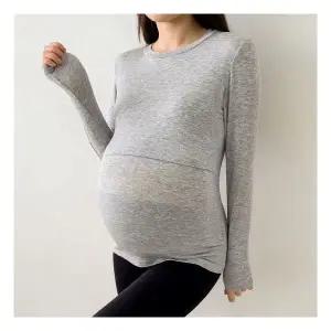 마미누리긴팔 이너수유티 임산부 수유복 기본 수유티셔츠 상의 177116