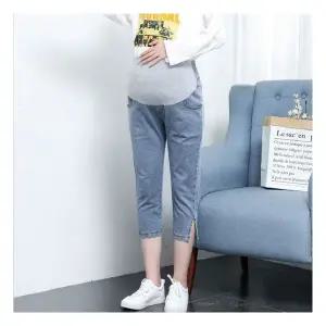 마미누리임산부 7부 청바지 고탄력 스판 데님 팬츠 임부바지 4923 177094