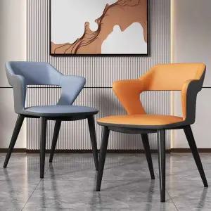 편한식탁의자 팔걸이 체어 식당 식탁 다크 등받이 모던