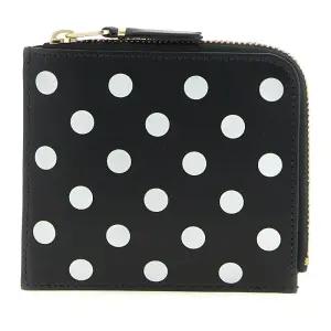 폴카 도트 가죽 지퍼 지갑 SA3100PD BLACK