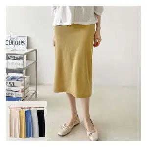 마미누리임산부치마 H라인 컬러 골지 스커트 빅사이즈 임부복 177057