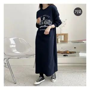 마미누리임부복 기모 모니카 트임 롱원피스 겨울 임부원피스 데일리룩 177037