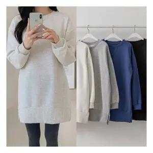 마미누리기모 오버티 롱티셔츠 밑단 트임 원피스 겨울 임산부 여성의류 177030