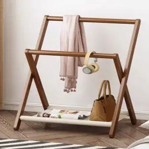 빨래 건조대 원목 실내 원색 이동식 대형 인테리어