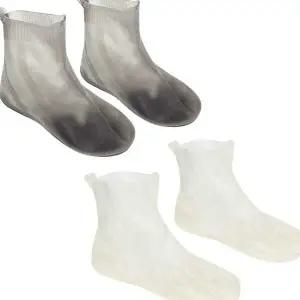 미끄럼방지 ZHM863Y0 신발 방수커버 블랙 XL 덧신 커버 투명