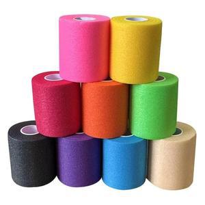 Clooflar 9팩 프리랩 애슬레틱, 7.9cm x 11.9m(2.75인치 12야드) 멀티 컬러 운동 테이프, 헤어 축구용, 스포츠 프리 랩 폼 언더랩 테이프 발목 손목, 손, 무릎 팔꿈치