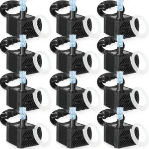 라운지워어 12 세트 미니 분수 펌프 50 GPH 3W 소형 잠수식 물 어항 연못 수영장 수족관 애완동물