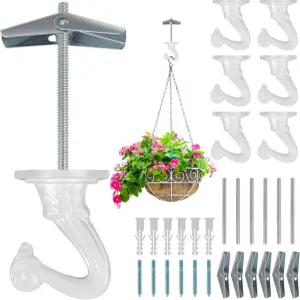 식물 걸이용 Aidoclip 6개 천장 고리 걸이 조명 금속 작은 실내 실외 벽 헤비 듀티 스웨그