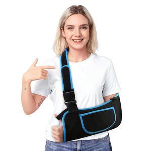 남성 및 여성용 팔 슬링 숄더 이모빌라이저, 조절 가능한 회전근 커프 지지 브레이스, 왼쪽 또는 오른쪽에 적합, 팔꿈치 손목 부상을 위한 편안한 용 슬링, 팔뚝 골절,