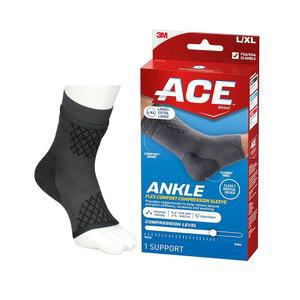 ACE Brand Flex Comfort 압박 발목 슬리브 208705, L /XL, 케이스 당 12팩