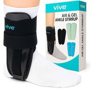 Vive 발목 등자 교정기 - 용 에어 젤 스태빌라이저, 남성 및 여성용 건염 지원 오른쪽 왼쪽 발 아킬레스건 압박 프랙처 핫 & 콜드 테라피
