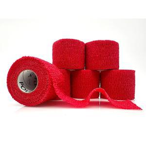 OVIK Health PowerFlex u2013 부상 예방 및 후 안정성을 위한 자가 접착 스포츠 랩 - 등급, 땀 방수 응급 처치 운동 선수를 레드, 5.1cm(2인치), 6롤