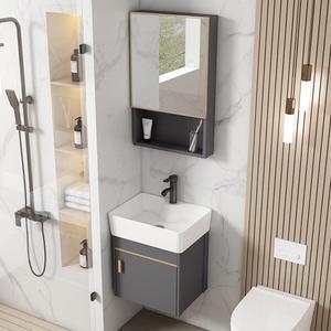 미니화장실 세면대 소형 욕실 캐비닛 콤비 베란다 세면대 세면대 좁고 긴 벽걸이 세면대