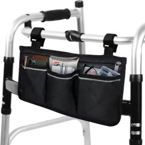 접이식 워커용 워커백 - 야간 가시성을 위한 반사 안전 스트립이 있는 워커 포켓 파우치 조절 가능한