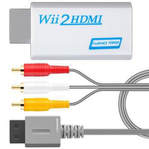 DTianSir Wii HDMI 어댑터(AV 케이블 포함), Wii에서 변환기 1080P(3.5mm 오디오 잭 모든 닌텐도 디스플레이 모드와 호환 가능