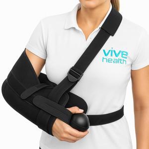Vive 어깨 외전 슬링 - 부상 지원을 위한 이모빌라이저 회전근 커프, 잠복선, , 탈구, 부러진 팔용 팔 베개 포켓 스트랩, 스트레스 볼, 웨지 포함