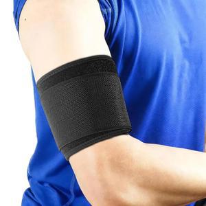 Luwint 압박 상완 슬리브 랩, 조절 가능한 이두근 삼두근 건염 지지대, 블랙., 스몰