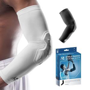 LP 서포트 IM510 쉴드 패딩 암 슬리브, 테니스, 농구, 배구를 위한 보호 팔꿈치 지지대 남녀용