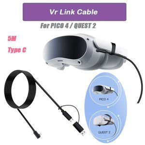 케이블 링크 퀘스트 USB VR PICO 고속 Gen 코드 데이터 5M C타입 충전 전송