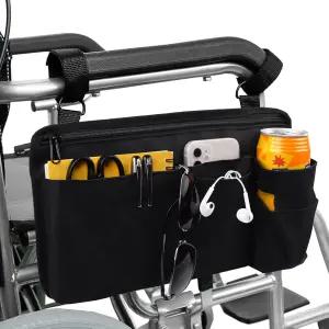 SKLK-SEL 휠체어 사이드백 워커 팔걸이 보관 파우치 컵 홀더 노인용 액세서리 롤러 전동 스쿠터 또는 -