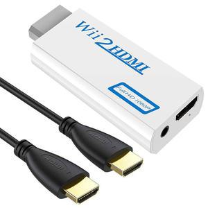 SNLLMZI Wii to HDMI 어댑터 컨버터, 3.5mm 오디오 잭 및 1080p 720p 출력, 모든 모드와 호환