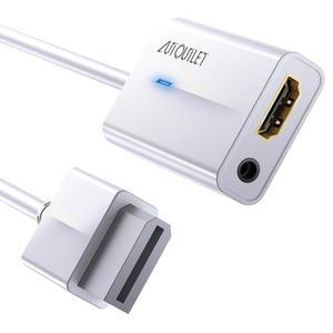 AUTOUTLET Wii to HDMI 컨버터 1080P 풀 HD 장치용, 어댑터, 3,5mm 오디오 잭 및 출력 포함, 닌텐도 Wii, U, HDTV, 모니터와 호환 - 모든 디스플레이 모드 720P 지원