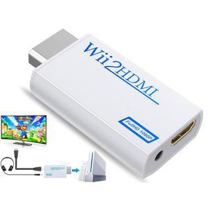 sartyee Wii to HDMI 컨버터, Wii2 HDMI, HD 비디오 오디오 출력용, 3.5mm 잭, 모든 디스플레이 모드 지원 1080P 720P, Wii, U, HDTV, 모니터, NTSC