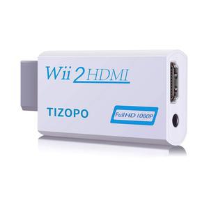 TIZOPO Wii to HDMI 컨버터, 작지만 강력함, 720p 또는 1080p 지원, HDCP 준수, 더 이상 엉키지 않는 코드, 케이블 하나만 포함