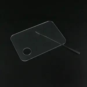 전문가용 메이크업 투명 팔레트 스파츌라 세트 화장품 아크릴 믹싱 조색판