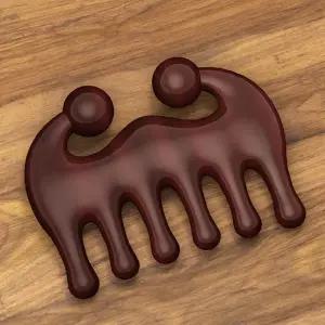 기타안마용품 원목 우드 머리 두피 마사지 괄사 지압기 셀프 안마 1P