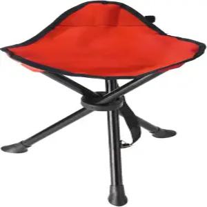 OVINEG 접이식 캠핑 의자 16.56인치 삼각대 좌석 야외 여행용 키 큰 캠프 워크 헌트 하이크 피쉬 등산