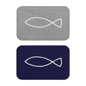 순면 모노피쉬퀼트 화장실 욕실매트 미끄럼방지발매트