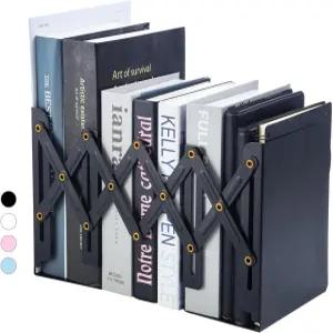 M G 조절 가능한 책장용 북엔드 무거운 책용 메탈 책상 매거진 파일 정리함 홀더 최대 20인치 가정 사무실