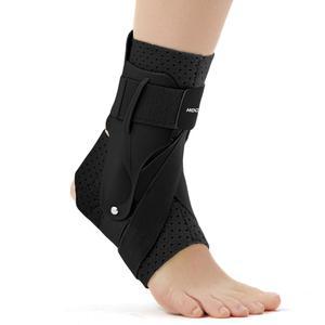 Hocafer 여성 및 남성용 오른쪽 발목 보호대 - 아킬레스, 힘줄, , 부상 회복을 위한 지지 지지대, 달리기, 농구, 축구용 지지대(블랙, L, 오른쪽)