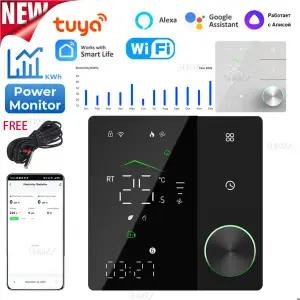 호환  Tuya의 WiFi 스마트 써모스탯은 16A용 필름 적외선 전기 발열 시스템의 전력 모니터링을 하며 Amazon