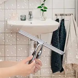 호환  욕실 창문 닦이 유리 청소 브러시 거울 청소 도구 자동차 유리 스퀴지 실리콘 블레이드 홀더 후크 포