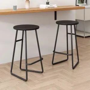 원목메탈바의자 블랙하이체어 가정용모던디자인인테리어스툴