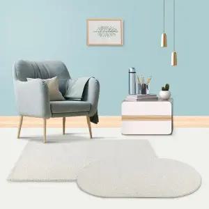 겨울식탁쇼파 거실카페트 장모매트 엘르샤기 원형러그