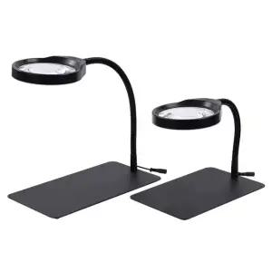 검사용 확대경 고배율 램프 유리 스탠드 10X 돋보기 공장 녹색 산업용