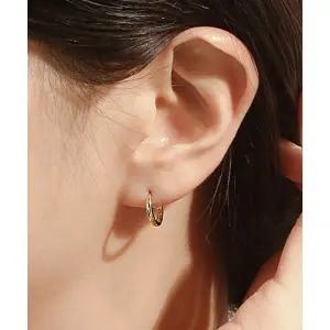 매장정품 LLOYD 라이트 라운드 14mm 5K 골드 원터치 링귀걸이 LOFP3010H